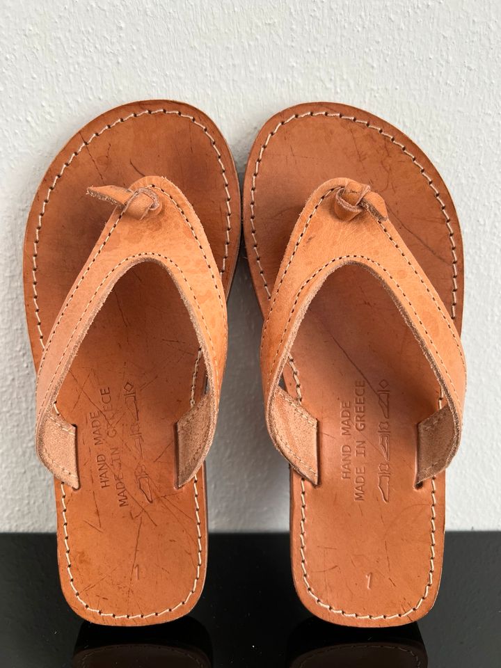 Griechische Leder Flip Flop Gr. 33 Kinder Zehensandale in Nersingen