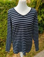 Damen Shirt Pullover dünn schwarz weiß gestreift Gr. L C&A Hessen - Bad Sooden-Allendorf Vorschau