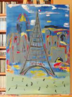 Acrylgemälde "Paris #2" abstrakt-expressiv Eiffelturm Frankreich Nordrhein-Westfalen - Hennef (Sieg) Vorschau