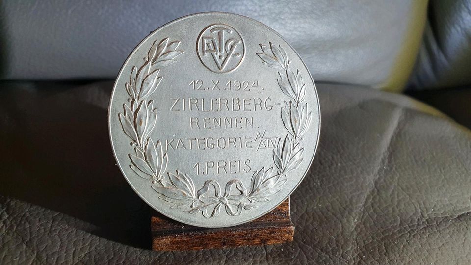 Zirlerberg Rennen 1924, Siegerplakette in Kurort Oberwiesenthal