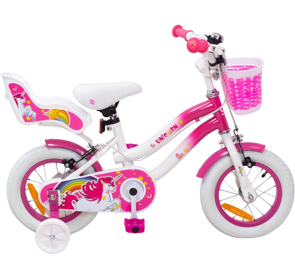 Kinderfahrrad Starlight 12 Zoll, Rosa, Stützräder, Fahrradkorb in Kassel