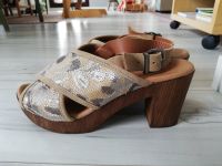 Neu Deerberg Leder Plateau Sandalen Sandaletten 40 Boho Silber Baden-Württemberg - Plochingen Vorschau