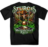 Sturgis Chopper Skelett 2024 Skull Shirt T-Shirt Biker Motorrad Sachsen - Struppen Vorschau