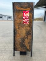 Wunderschöne Stele Sichtschutz Glas Patina Rost Blickfang 180cm Niedersachsen - Werlte  Vorschau