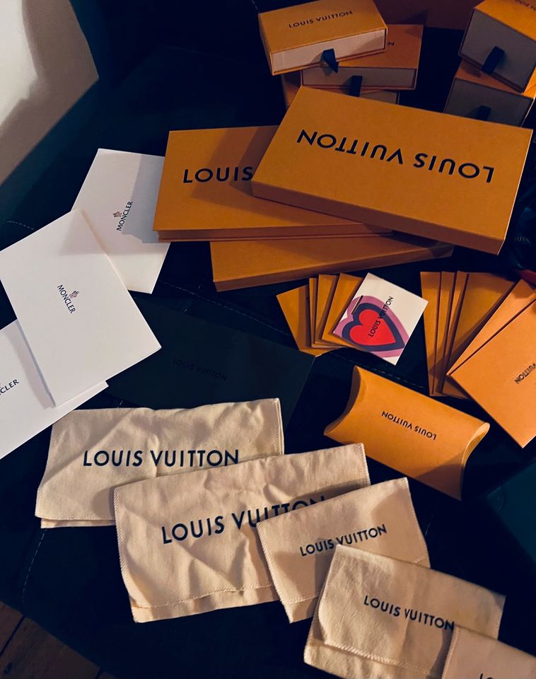 Louis Vuitton LV Auténtica caja de regalo vacía y bolsa presente carpeta de  cofr