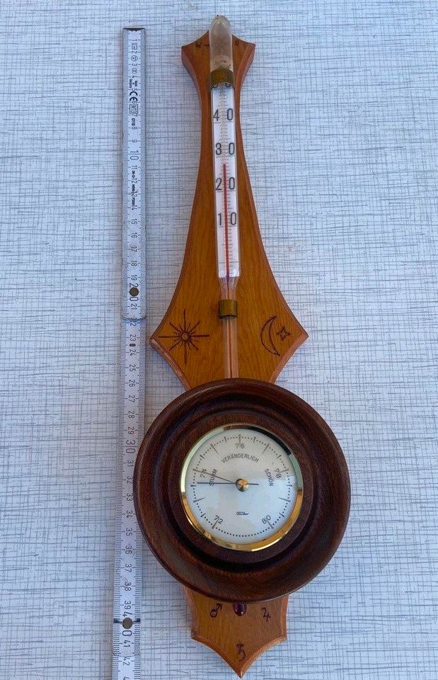 Fischer Wetterstation DDR Retro Vintage Midcentury Thermometer in Dresden