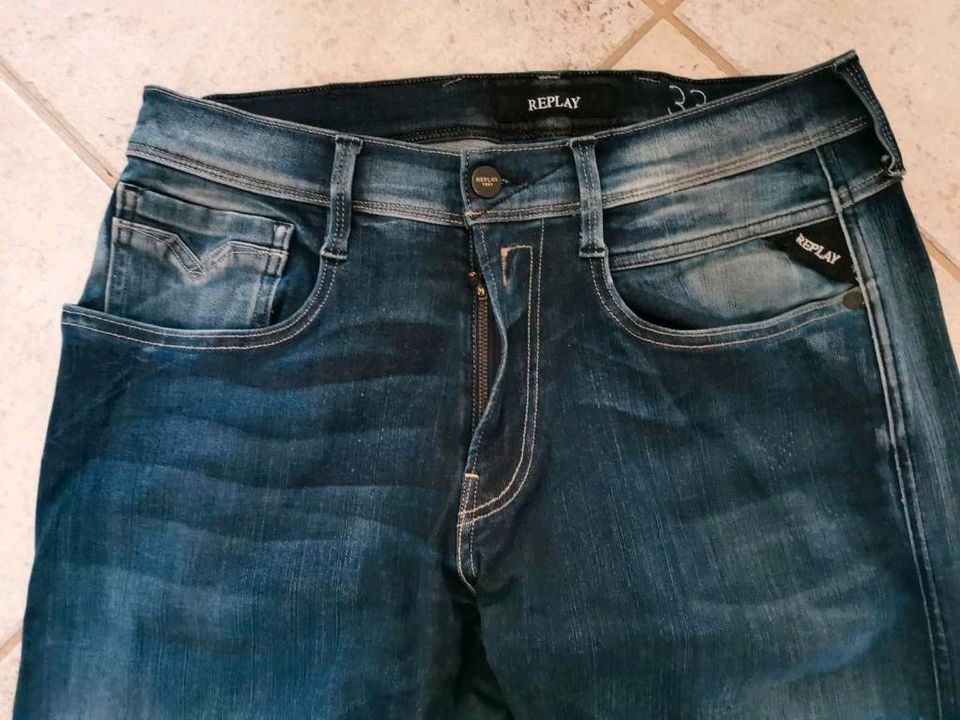 Replay Herren Jeans dunkelblau in Gr. W33 L32 wNEU für 32,00€ in Frohburg