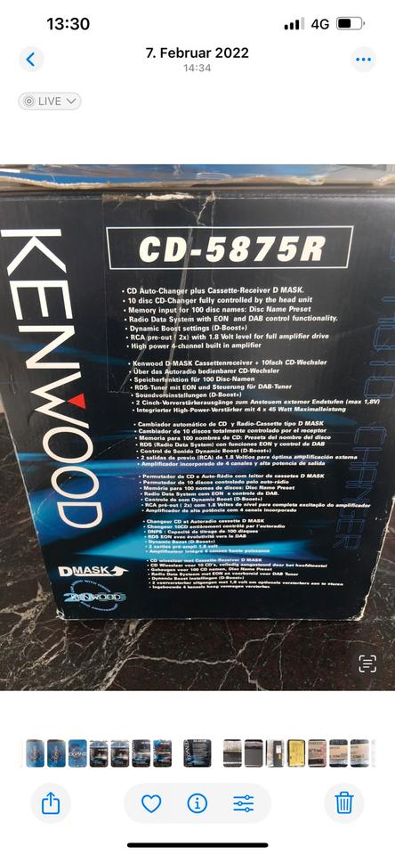 Neuwertige KENWOOD Autoradio – Stereoanlage mit CD Wechsler in Mainz