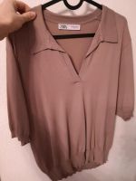 Shirt Poloshirt Zara M 38 braun beige dreiviertelärmig Aubing-Lochhausen-Langwied - Aubing Vorschau