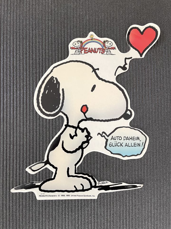 Snoopy Auto Aufkleber, groß, ca. 30 cm hoch, guter Zustand in