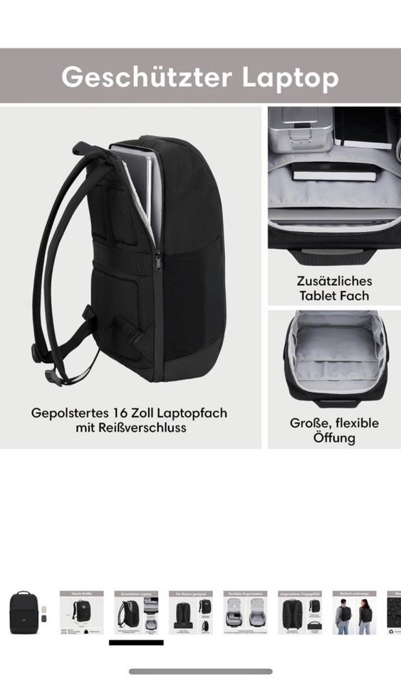 NEU! Laptop Rucksack, Wickelrucksack,Daypack, recycelt,nachhaltig in Flomborn