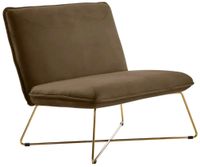 Sessel Lounge Taupe Gold Samt Braun Loungesessel Hessen - Lützelbach Vorschau