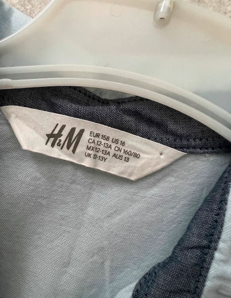 H&M Jungen kurzarm Hemd Größe 158 in Bergkamen