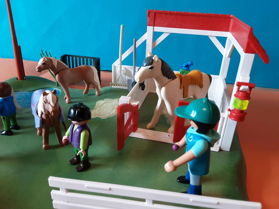 Playmobil, Reiterhof, Pferdewiese, Pfleger, Pony, Kinder in Bad Bentheim