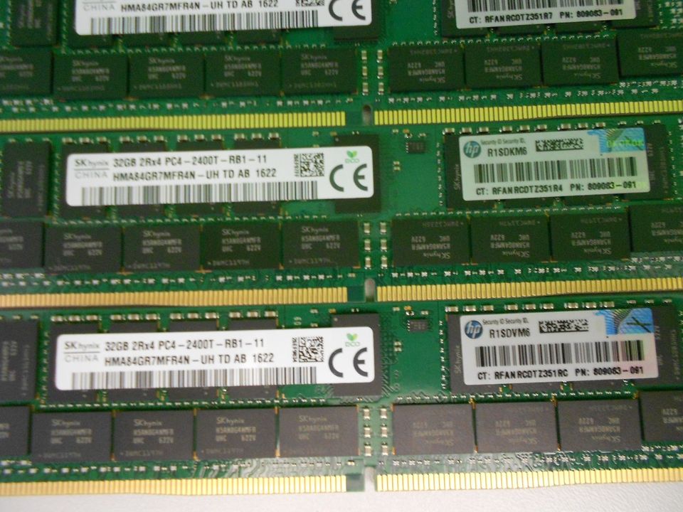 4 Stück HP / SK hynix 32GB (128GB) DDR4 RAM 2Rx4 PC4-2400T HM in Regensburg