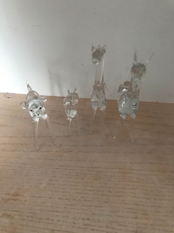 Verschiedene Glas Skulpturen: Bambi/Reh/Hirsche,Neuwertig! in Freiburg im Breisgau