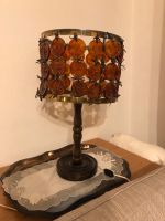 Antiklampe Messing Holz “Lampa Delamu” mit Glasmedaillons Bayern - Rosenheim Vorschau