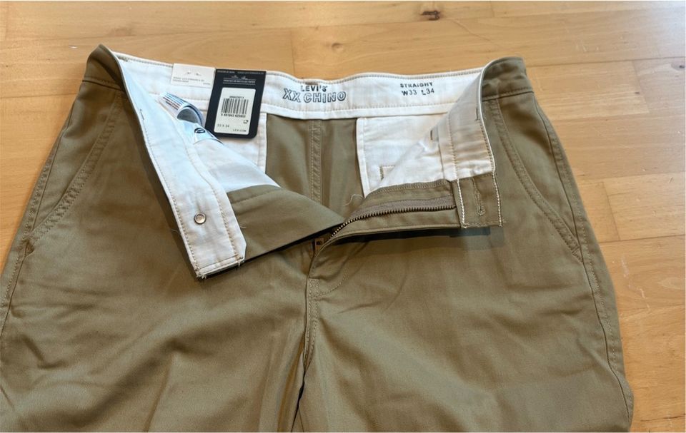 Levi‘s Herren Chino Hose 33x34 beige NEU XX Chino straight in Wolfsburg