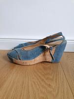 ♡ Dei colli Sandalen Wedges 50er 50s Kork Leder 40 ♡ Niedersachsen - Garbsen Vorschau