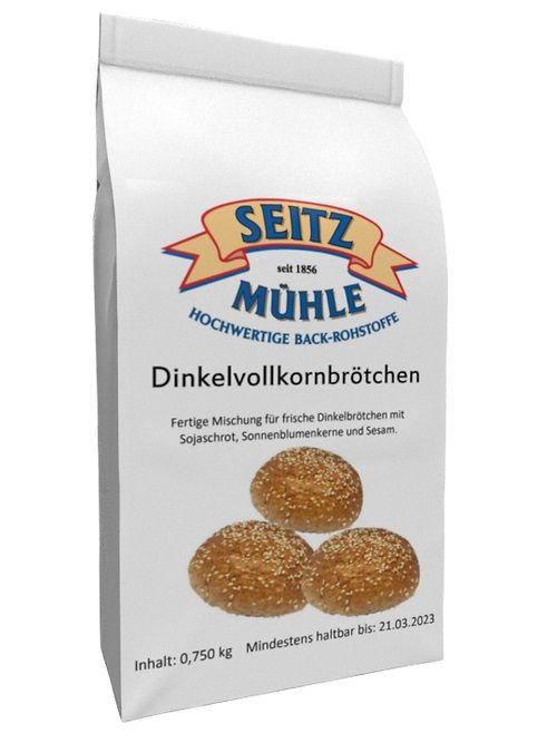 2 Päckchen Dinkelvollkornbrötchen Brotbackmischung SeitzMühle in Heiligkreuzsteinach