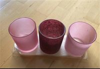 Teelichthalter 3-er Set Glas rosa Brandenburg - Plattenburg Vorschau