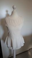 weißes Peplum-Top Schößchen-Top  Amisu Gr. M mit Spitze Niedersachsen - Sande Vorschau