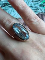 Antiker Ring Silberring 830er Silber Synthetischer Aquamarin Blau Bayern - Niederalteich Vorschau