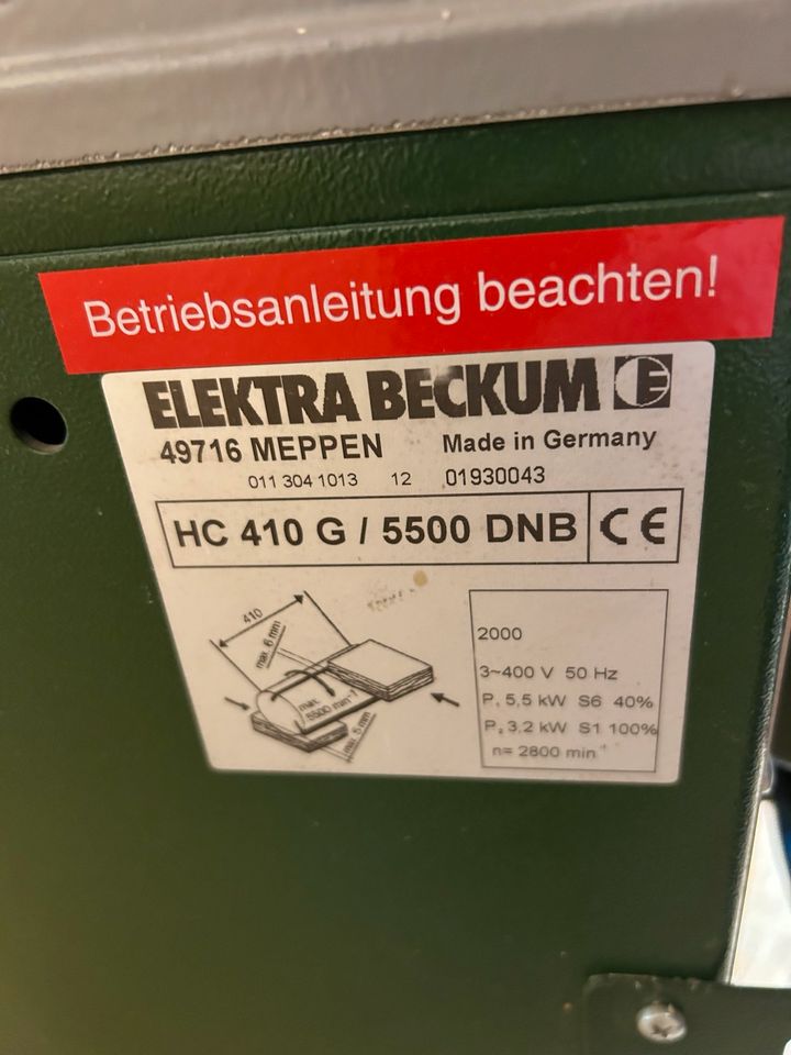 Elektra Beckum HC 410 Hobelmaschine ADH kombiniert in Schwarzach