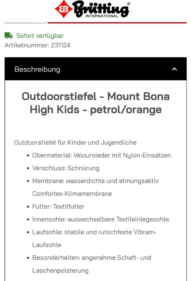 Wanderstiefel für Kinder "Brütting Mount Bona High" in Estenfeld