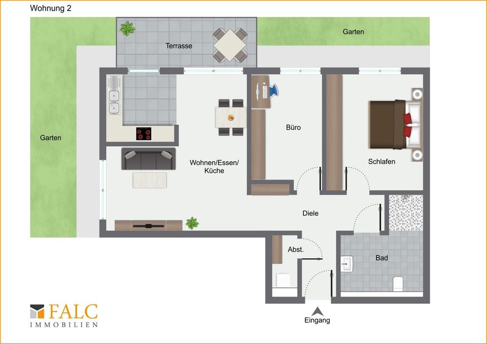 Moderne Erdgeschosswohnung in Deuten  - Neubauprojekt "Wohnen am Kirchweg" in Dorsten