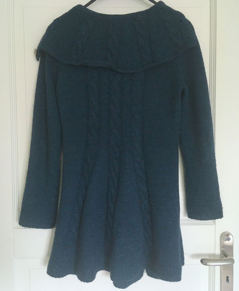 Wolle Mohair Long-Cardigan Strickjacke petrol Größe M 38 in Aachen