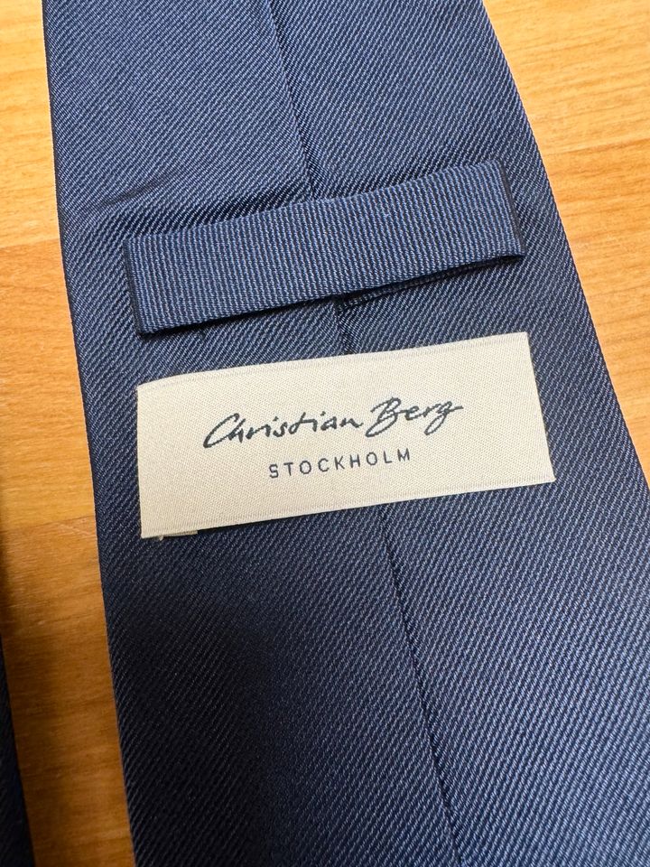 Christian Berg Krawatte dunkelblau, Made in Italy in Neustadt an der Weinstraße