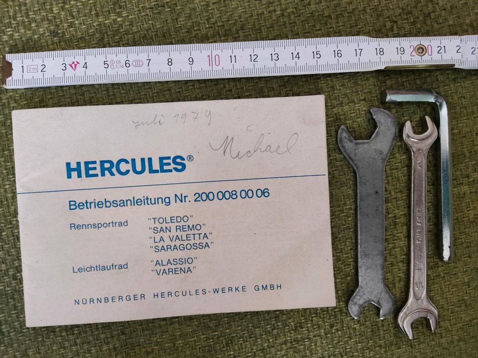 Hercules Satteltasche mit Werkzeug + Betriebsanleitung Vintage in Berlin
