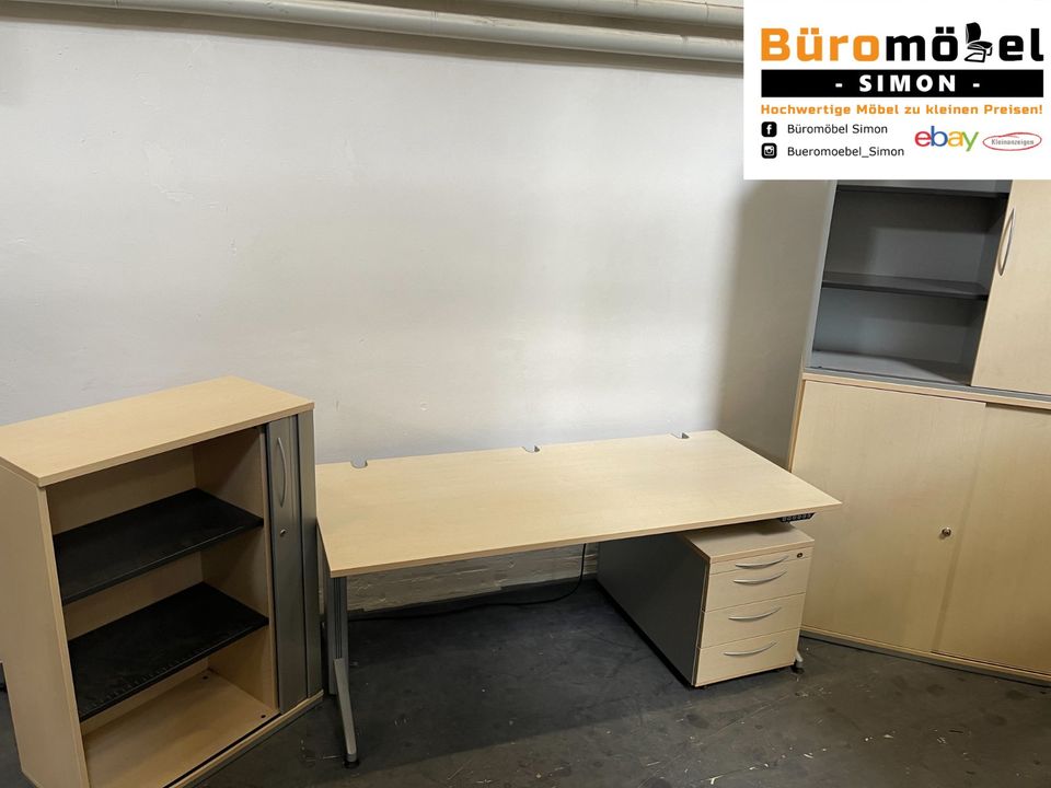 ❗️50x König Neurath Komplettset Ahorn/ Variationen/ Büroeinrichtung/ Sideboards/ elektrisch Höhenverstellbare Schreibtische/ Aktenschrank/ Rollcontainer/ Stehtisch/ Bürocontainer/ Hochwertig in Linden