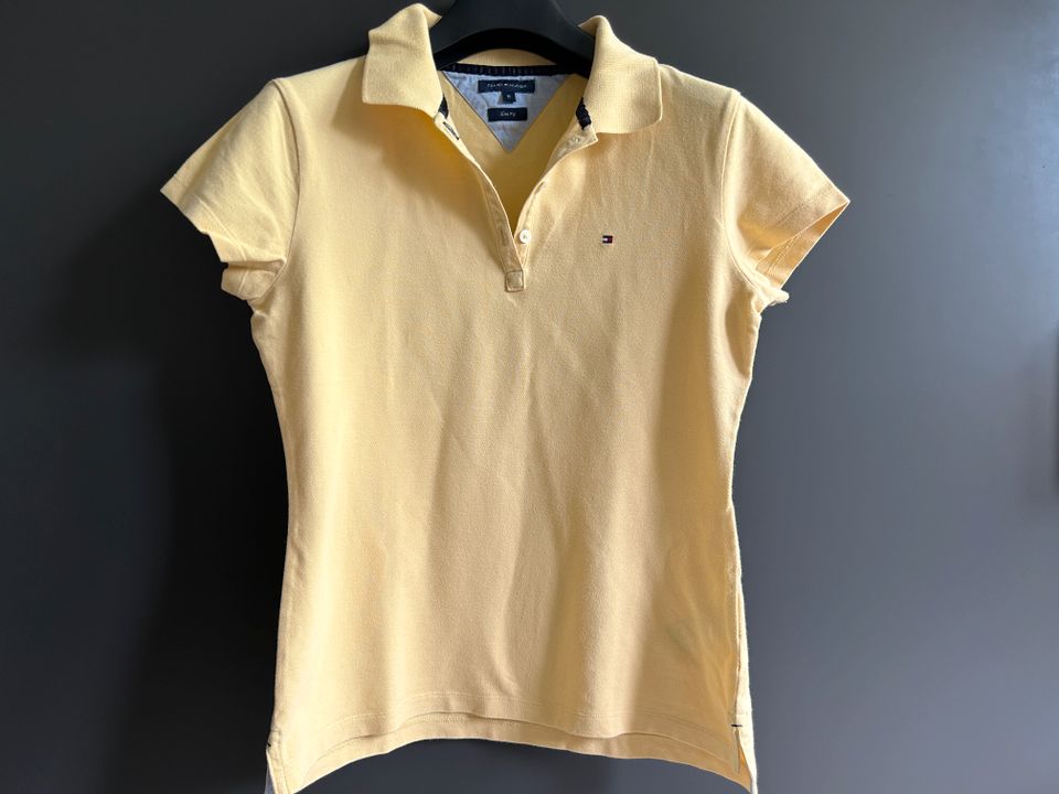 TOMMY HILFIGER TH Polo-Shirt T-Shirt slim fit S/M (34/36) - gelb in Düsseldorf