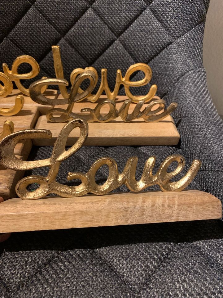 **NEU** Love Schriftzug Mangoholz Aluminium Restposten in Frankenthal (Pfalz)