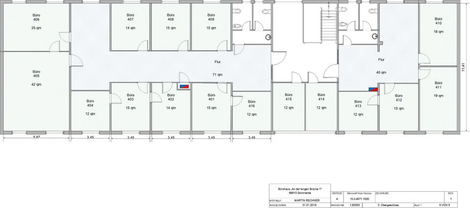 Büroetage für Gewerbe, Praxis od. Kanzlei 402m² in Sömmerda in Sömmerda