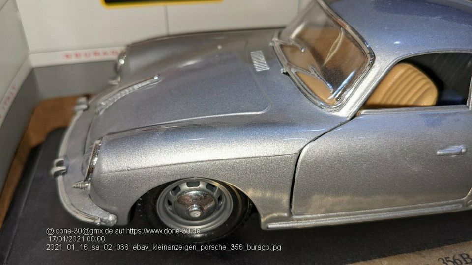 Porsche 356 B silber Modell 1:24 burago Cod. 15021  incl Versand in Senden