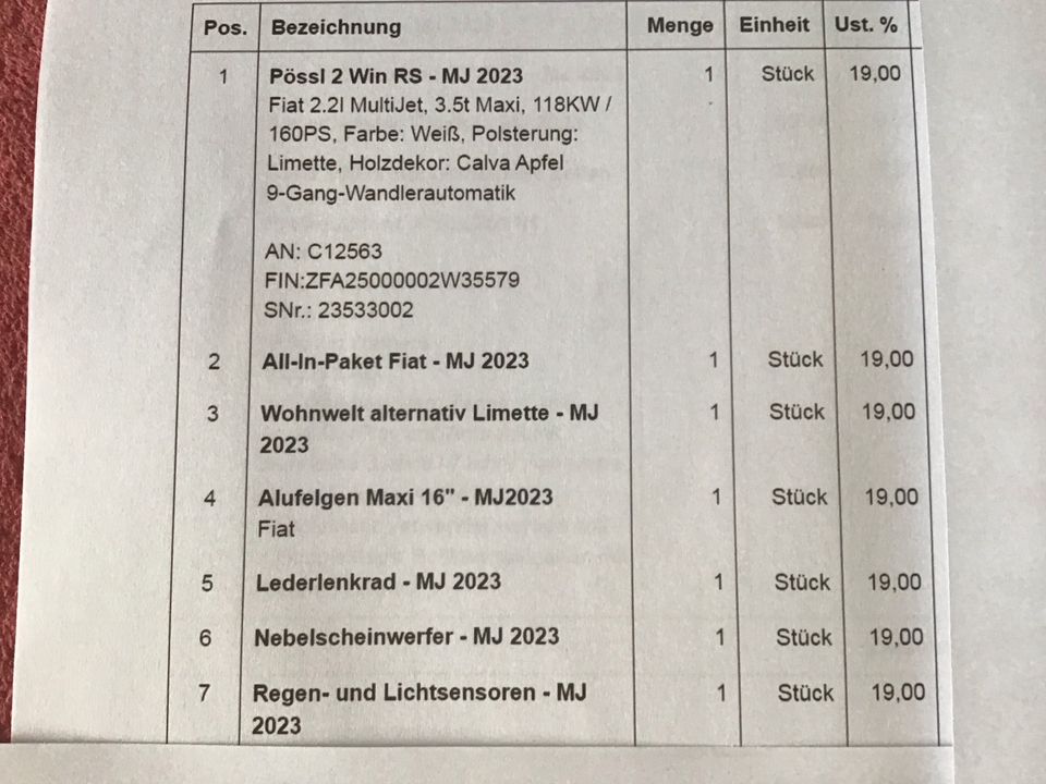 Pössl Wohnmobil Fiat Ducato Automatik 2023, wie neu in Müllheim