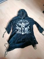 schwarzes rockiges Shirt in Used Look Sachsen - Markkleeberg Vorschau
