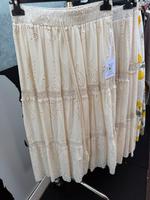 Damen Baumwolle Maxi Stickerei Rock s m l Boho Hessen - Groß-Gerau Vorschau