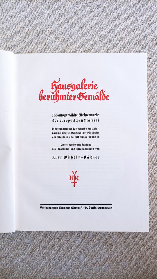 Buch - Hausgalerie berühmter Gemälde für 16 € inklusive Versand in Merseburg