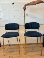 Barstühle in dunkelblau mit goldenen Beinen Nordrhein-Westfalen - Oberhausen Vorschau