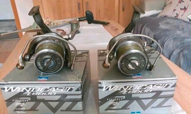 2 × Daiwa Windcast Z 5000 QD Karpfenrollen inkl. OVP & Schnur TOP in Bad Bentheim