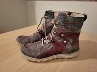 Winterschuhe Kacper, Damen, grau/weinrot, Größe 41 - top Zustand Sachsen - Drebach Vorschau