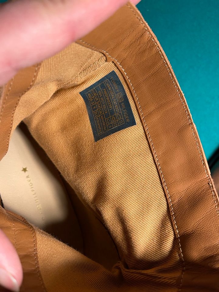 Tommy Hilfiger Leder Boots Gr. 40 wie neu mit Karton Cognac in Saarbrücken