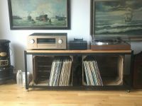 Industrial Design HiFi Rack Plattenregal Metall Massivholz Eiche Bayern - Erding Vorschau