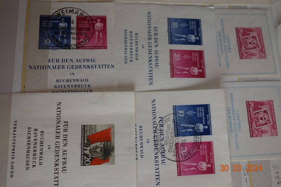 Briefmarkenblöcke DDR, BRD in Elstra