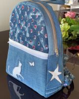 Backpack Rucksack Upcycling Jean Handmade Unikat Unique Leicht Hessen - Glashütten Vorschau