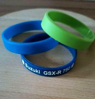 3 Silikonarmbänder  Armband Silikon blau grün teilweise bedruckt Sachsen-Anhalt - Oranienbaum-Wörlitz Vorschau